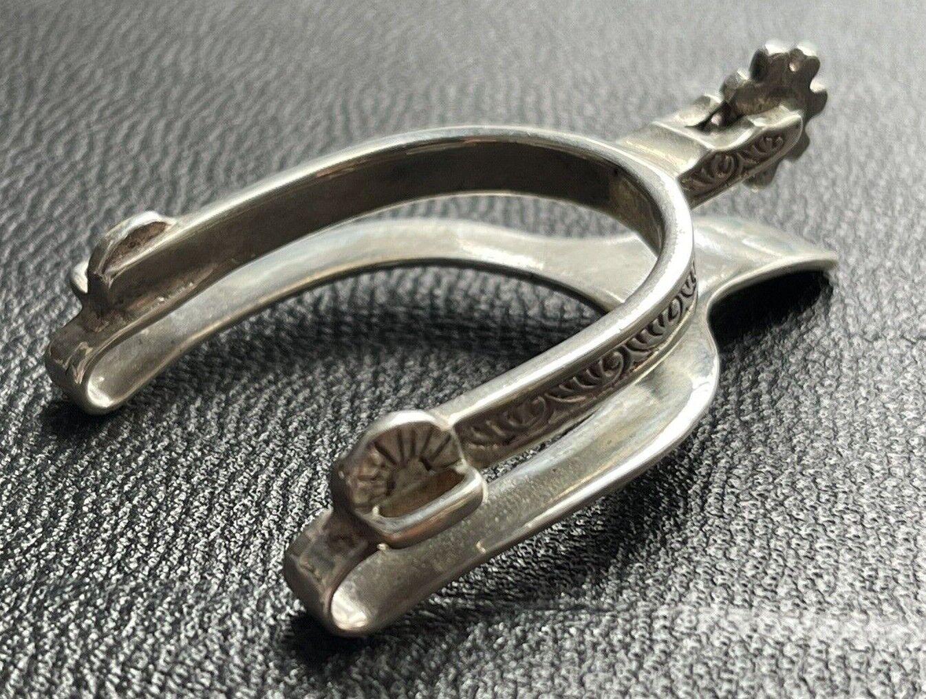 Vintage Western Spurs Sterling Silver Money Clip
