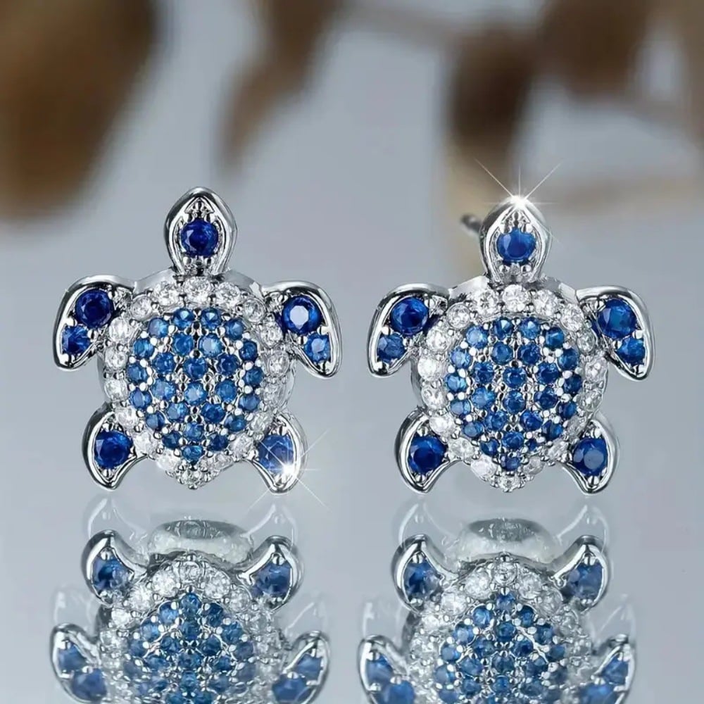 🔥Last Day 49% OFF -💍Cute Crystal Turtle Earrings🐢