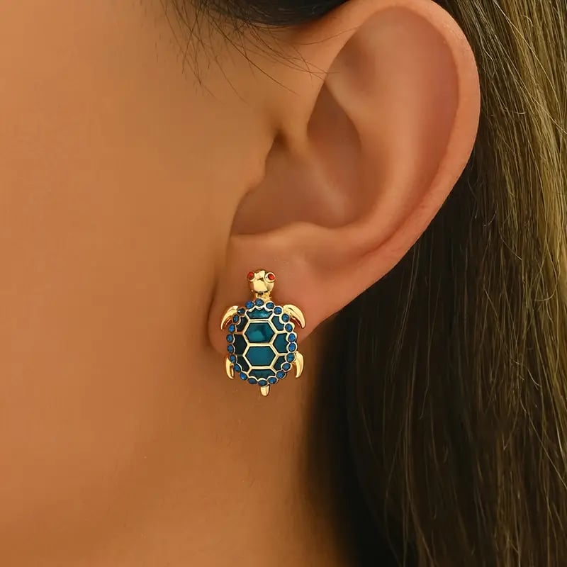 🔥Last Day 49% OFF -💍Cute Crystal Turtle Earrings🐢