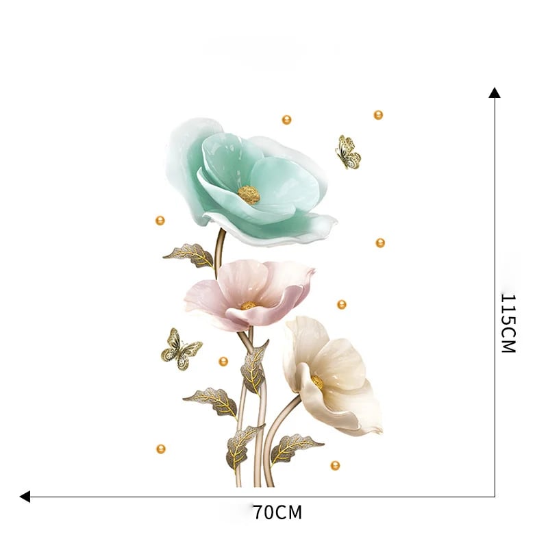 ❤🔥Flower wall sticker wallpaper🕰