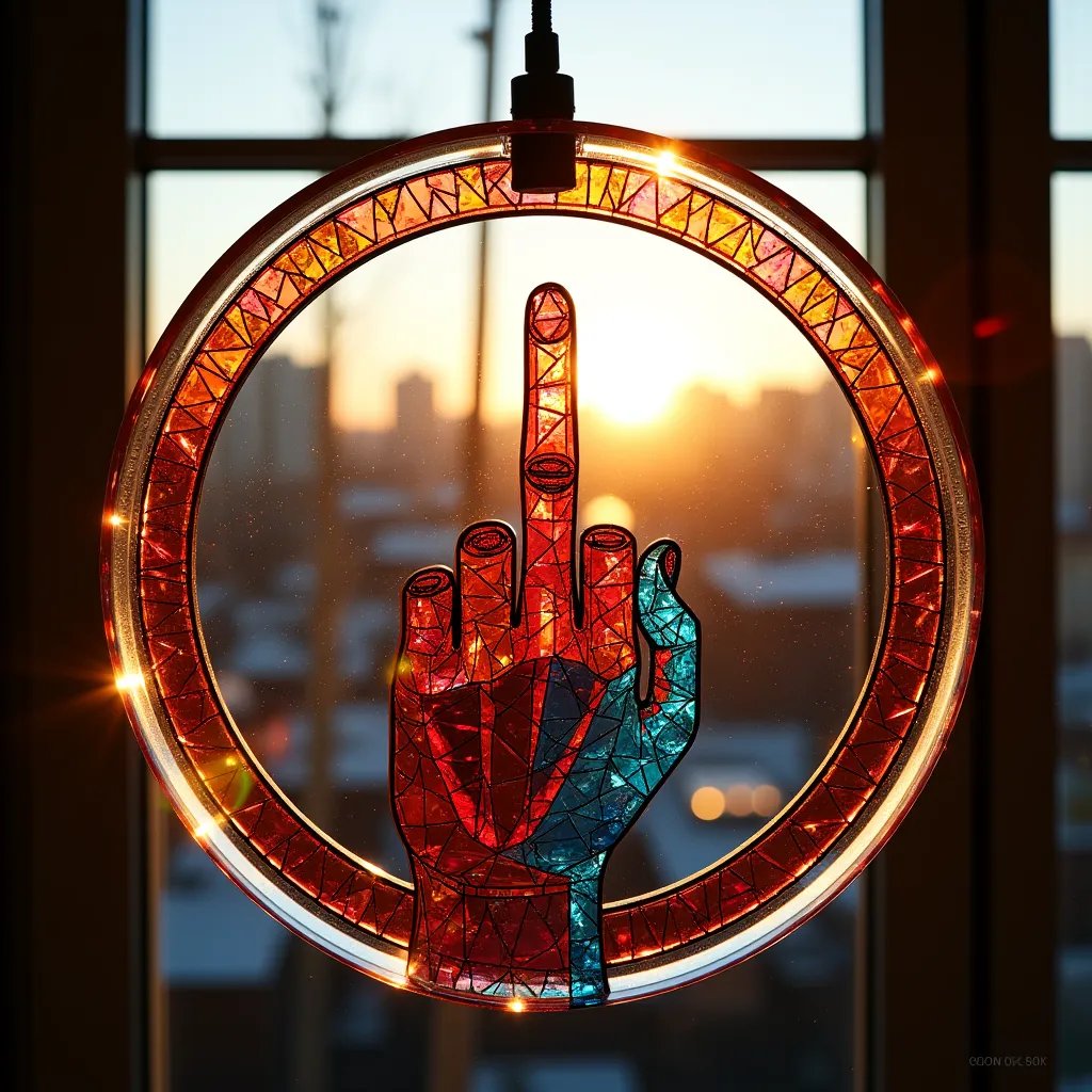 🖕Middle Finger Suncatcher