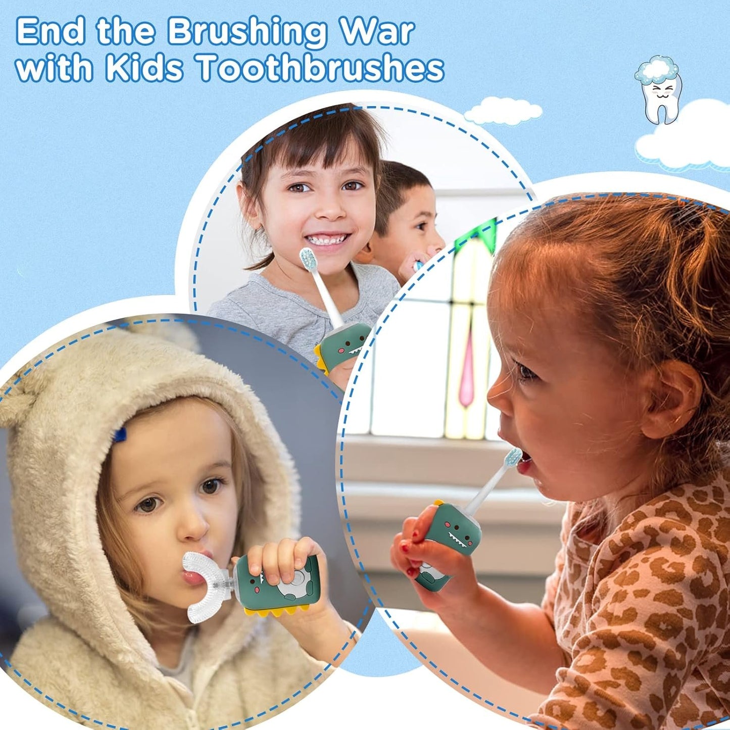 🔥Hot Sale 49% OFF-Kids U Shaped Electric Toothbrush