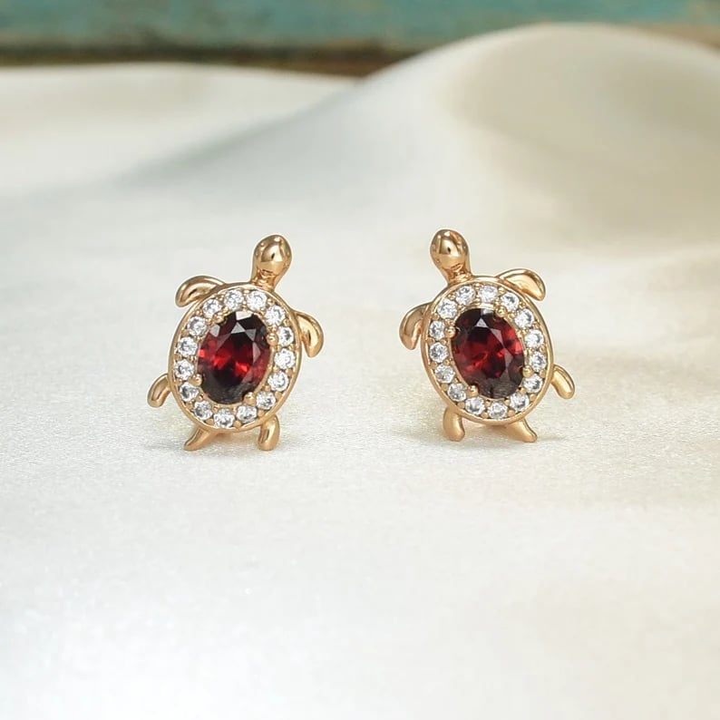 🔥Last Day 49% OFF -💍Cute Crystal Turtle Earrings🐢