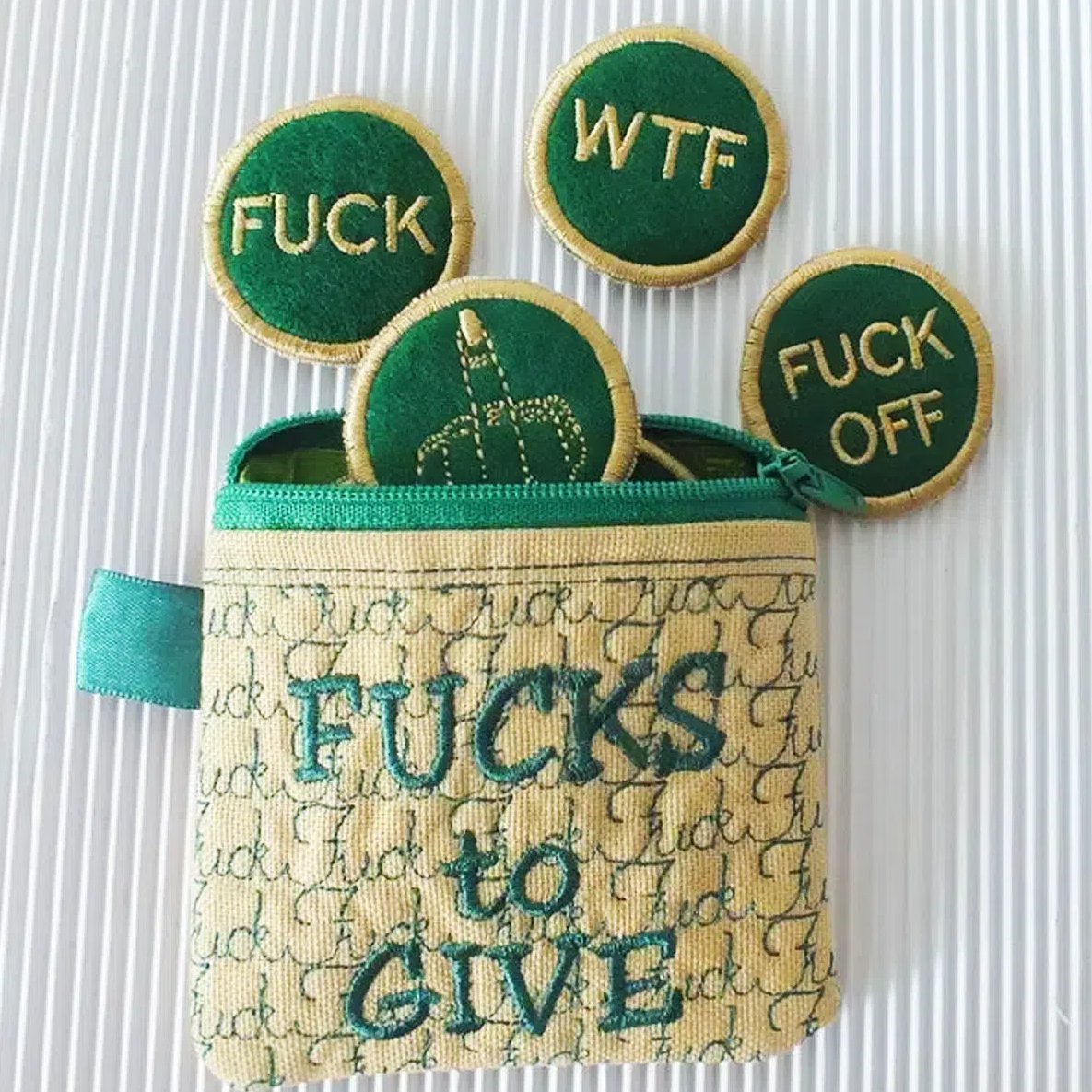 🔥Hot Sale 49% OFF🔥Handmade Big Bag of F*cks to Give Zipper Pouch