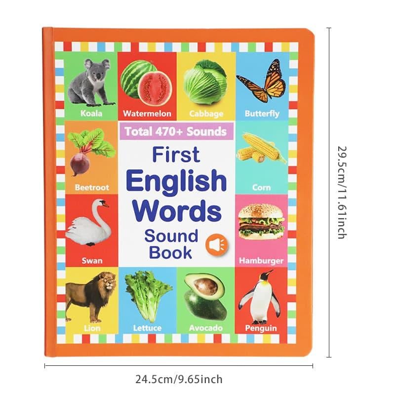 My First English Sound Toy – 470+ Words, 21 Themes, Fun Word Game & Bilingual Toys, Juguete Educativo for Educational Language, School Education & Perfect Educational Gift