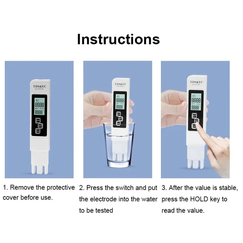 💧 2025 All-New 4-in-1 Digital Water Tester