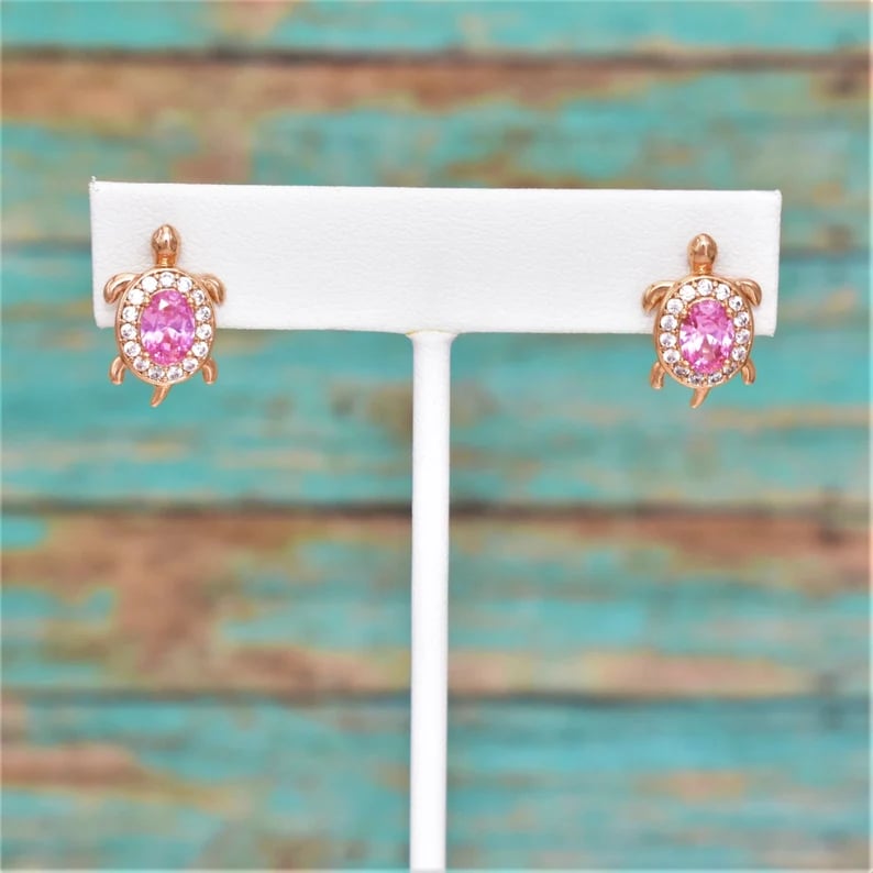 🔥Last Day 49% OFF -💍Cute Crystal Turtle Earrings🐢