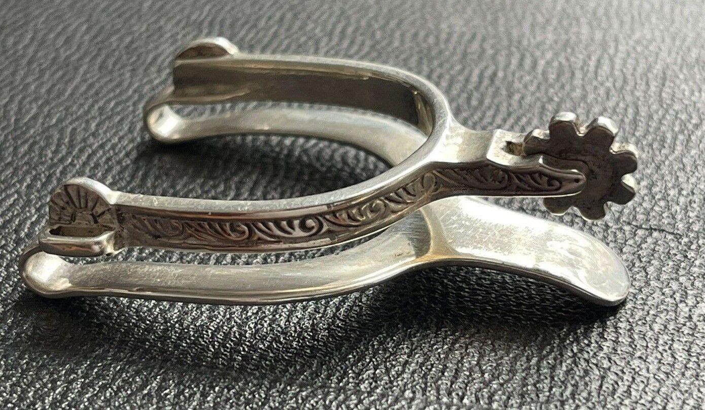Vintage Western Spurs Sterling Silver Money Clip