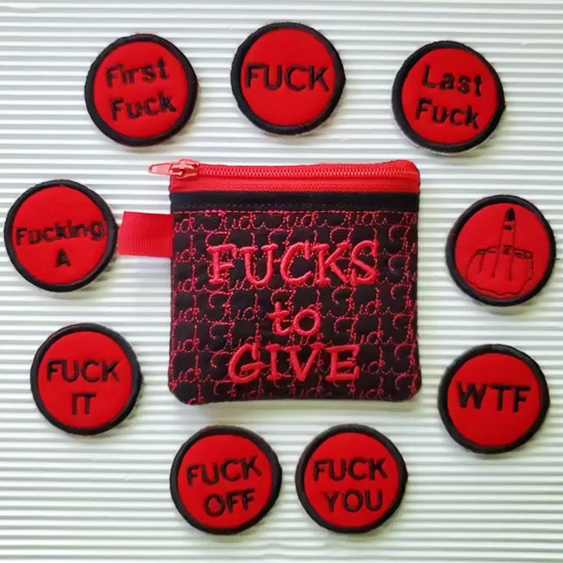 🔥Hot Sale 49% OFF🔥Handmade Big Bag of F*cks to Give Zipper Pouch