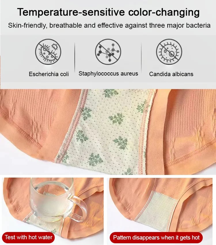 High Waisted Tummy Control & Hip Lifting Seamless Mugwort Antibacterial Panties