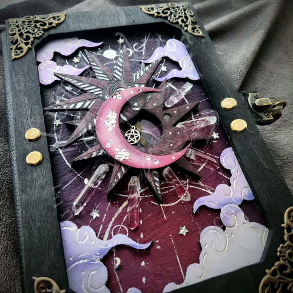 🔥🔥Handcrafted Moon Magic Diary: The Wizard's Hidden Key Grimmore