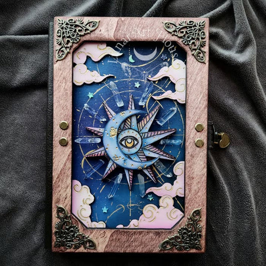 🔥🔥Handcrafted Moon Magic Diary: The Wizard's Hidden Key Grimmore