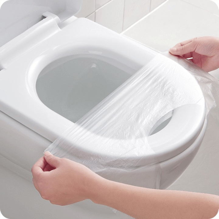 💥 Disposable Plastic Toilet Seat Cover - No Worry Of Public Toilet Anymore👋