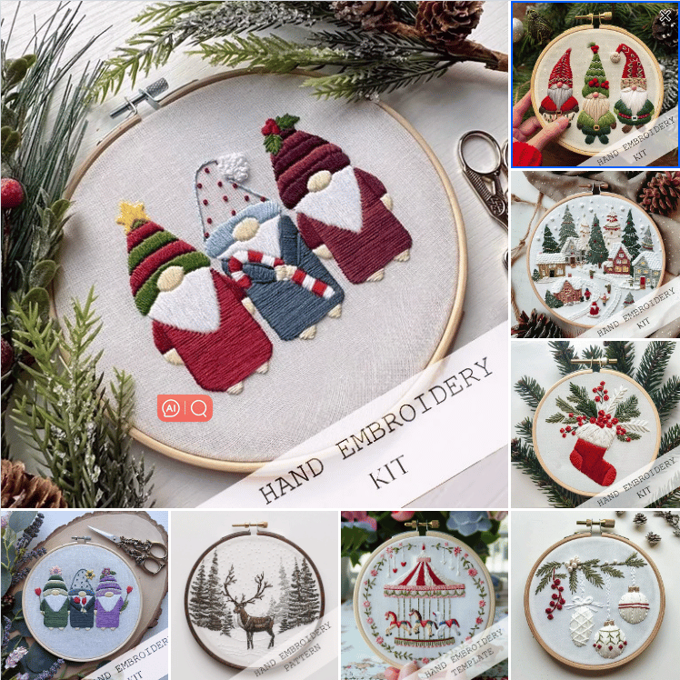 Christmas Embroidery KIT