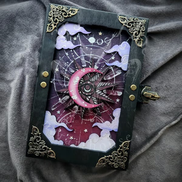 🔥🔥Handcrafted Moon Magic Diary: The Wizard's Hidden Key Grimmore