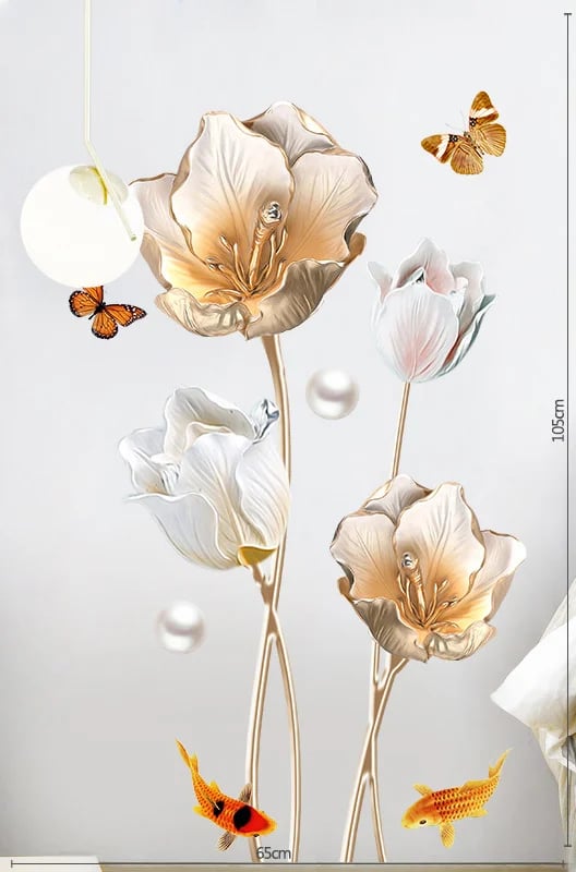 ❤🔥Flower wall sticker wallpaper🕰