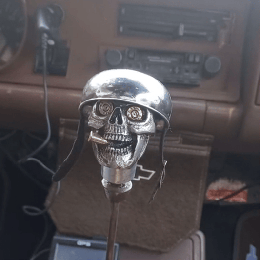 Handcrafted Skull Warrior Grip - Gear Knob
