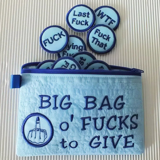 🔥Hot Sale 49% OFF🔥Handmade Big Bag of F*cks to Give Zipper Pouch